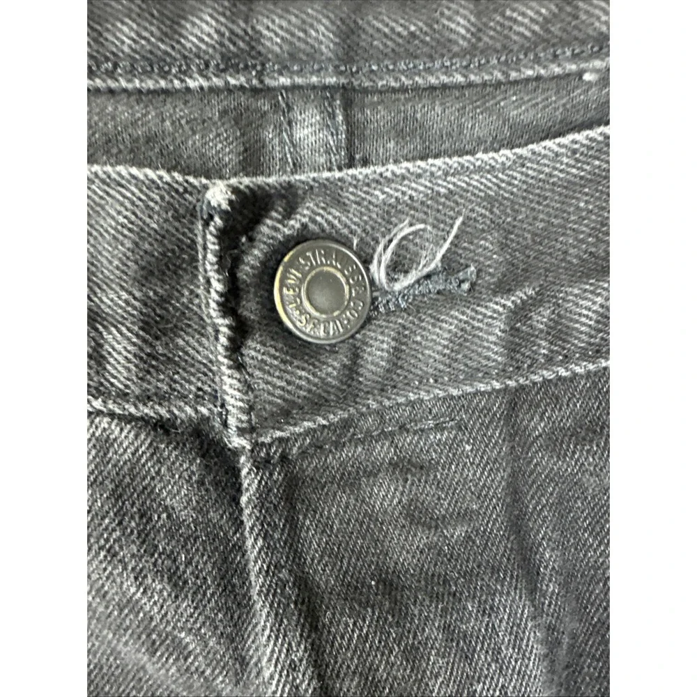 Levis 501XX Jeans Mens 36x32 Black Denim Button Fly Dark Wash Vintage Bootcut